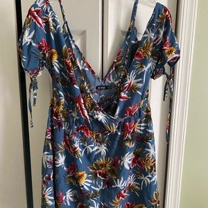 Colorful Cold shoulder Summer Dress